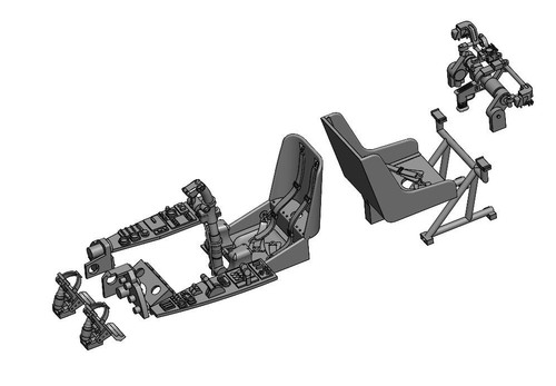 (SO) 1/72 Art Scale Messerschmitt Me 410A Cockpit detail set for Airfix kit