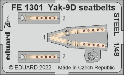 (SO) 1/48 Eduard Yak-9D seatbelts Steel for Zvezda