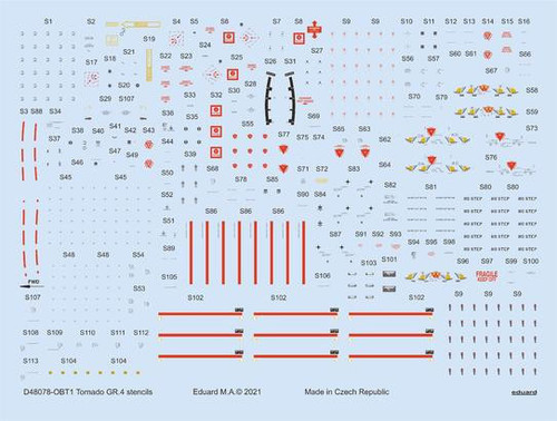 (SO) 1/48 Eduard Decal Tornado GR.4 stencils for Revell