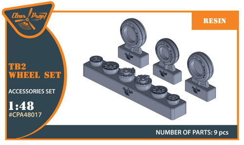 (SO) 1/48 Clear Prop TB.2 wheel set
