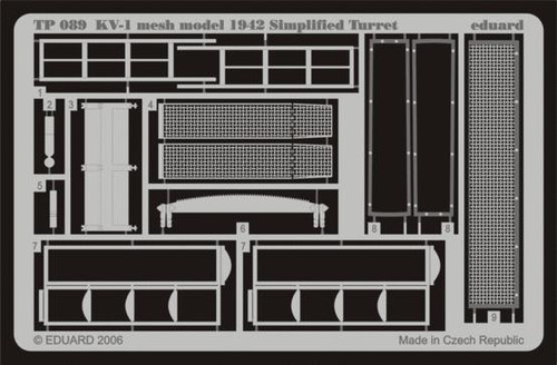 (SO) 1/35 Eduard KV-1 mesh model 1942 Simplified turretfor Trumpeter