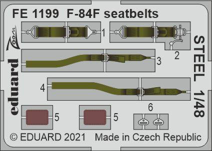 (SO) 1/48 Eduard F-84F seatbelts Steel for Kinetic
