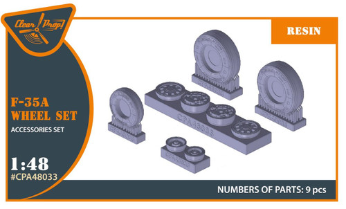 (SO) 1/48 Clear Prop F-35A wheel set