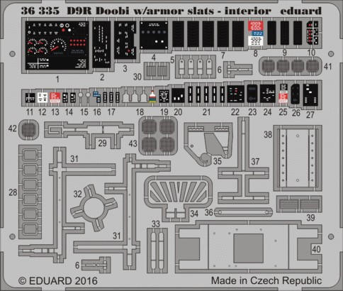 (SO) 1/35 Eduard D9R Doobi w/Armor Slats - Interior for MEN (Pre-Painted)