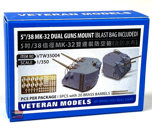 (SO) 1/350 Veteran Models 5/38 MK-32 Dual Guns Mount (Blast Bag Included)
