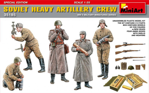 (SO) 1/35 Miniart Soviet Heavy Artillery Crew Figure Set Special Edition