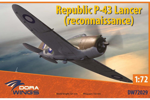(SO) 1/72 Dora Wings Republic P-43 Lancer (reconnaissance) Plastic Model Kit