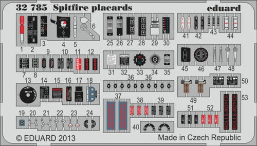 (SO) 1/32 Eduard Spitfire Placards (Pre-Painted)