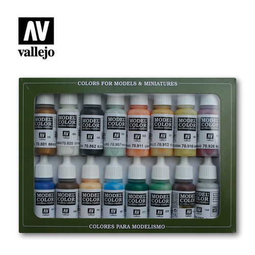 (SO) Vallejo Paint 17ml Bottle 16 Color Set - Naval (Steam Era)