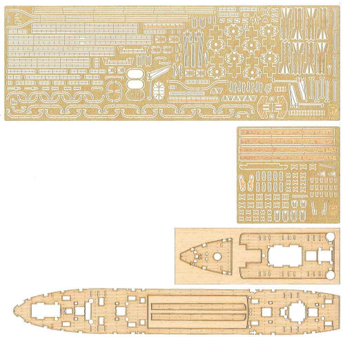 (SO) 1/700 Pitroad PE for IJN Food supply ship IRAKO (PE Parts With Wood Deck)