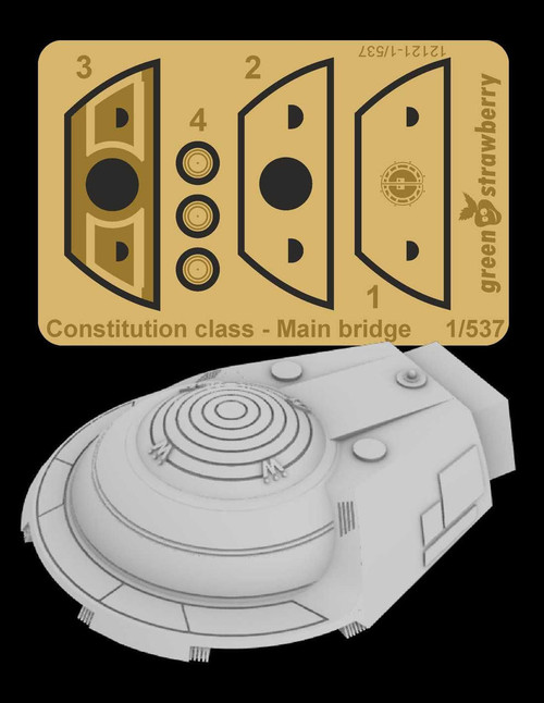 (SO) 1/537 Green Strawberry Constitution class (refit) - Main bridge Upgrade Set