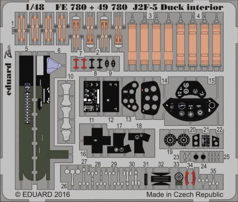 (SO) 1/48 Eduard J2F-5 Duck interior for MERIT