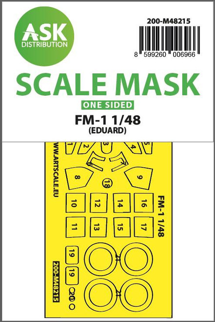 (SO) 1/48 Art Scale FM-1 one-sided express fit mask for Eduard