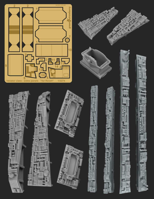(SO) Green Strawberry 1/2274 Scale Venator Class - Side Planes