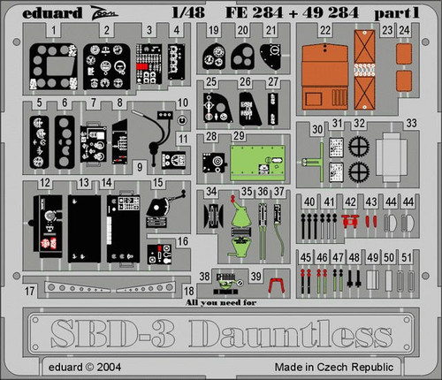 (SO) 1/48 Eduard SBD3 for ATE (Pre-Painted)