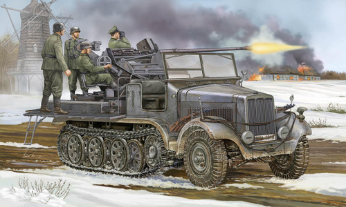 (SO) 1/35 Trumpeter SD.KFZ.6/2 3.7CM Plastic Model Kit