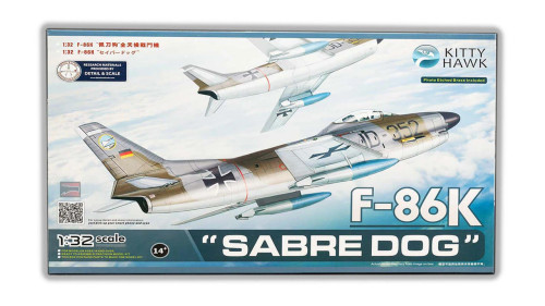 (SO) 1/32 Kitty Hawk F-86K Sabre Dog Plastic Model Kit