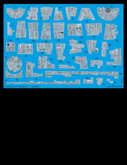 (SO) Green Strawberry Death Star II for Bandai 013 Decals