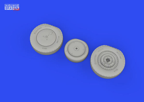 (SO) 1/72 Eduard Brassin P-39Q wheels w/rims Print for Arma Hobby