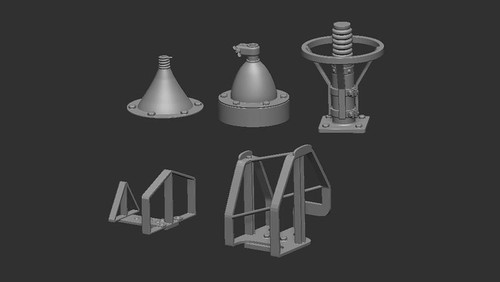 (SO) 1/35 Art Scale Aerial bases and roof sights - Britain