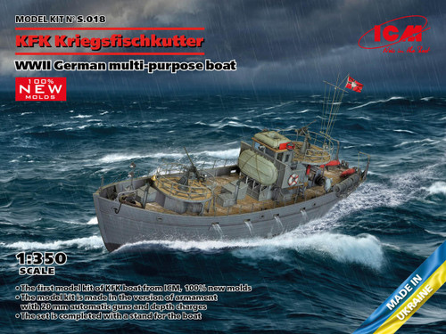 (SO) 1/350 ICM KFK Kriegsfischkutter WWII German multi-purpose boat