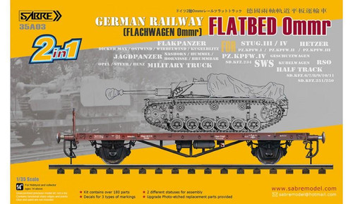 (SO) 1/35 Sabre Model German Railway FLATBED Ommr (2 in 1)