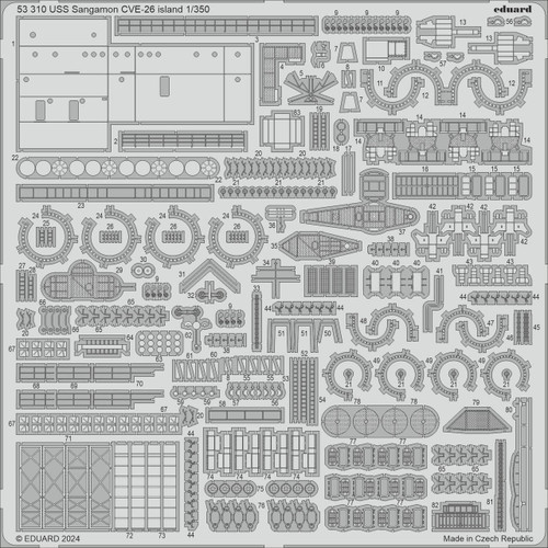 (SO) 1/350 Eduard USS Sangamon CVE-26 island Photo etched set