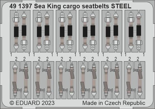(SO) 1/48 Eduard Sea King HU.5 cargo seatbelts STEEL