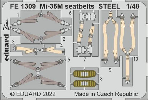 (SO) 1/48 Eduard Mi-35M seatbelts Steel for Zvezda