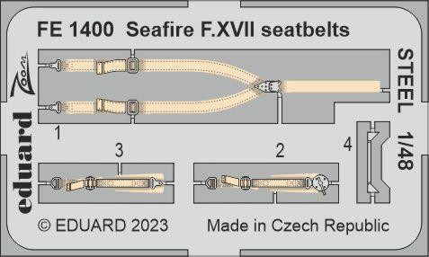 (SO) 1/48 Eduard Seafire F.XVII seatbelts STEEL Zoom set