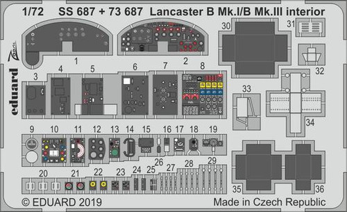 (SO) 1/72 Eduard Lancaster B Mk.I/B Mk.III interior for Airfix
