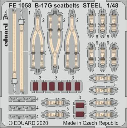 (SO) 1/48 Eduard B-17G seatbelts Steel for HKM