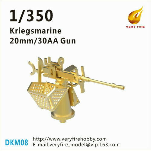 (SO) 1/350 Very Fire Scale DKM Kriegsmarine 20mm/30 AA Guns (16 Sets)
