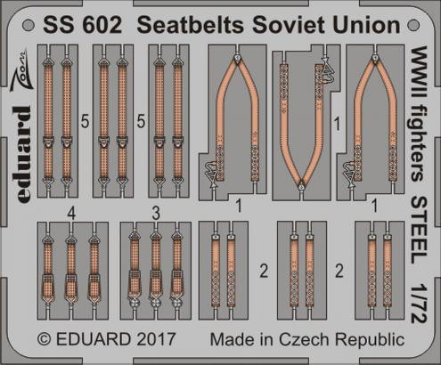 (SO) 1/72 Eduard Seatbelts Soviet Union WWII fighters Steel