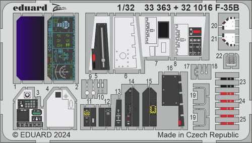 (SO) 1/32 Eduard F-35B 33363 Photo etched set