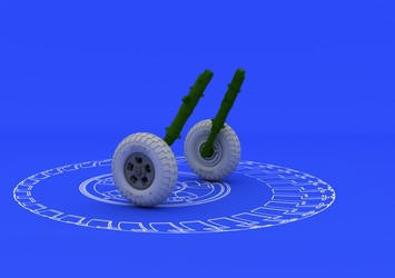 (SO) 1/48 Eduard Spitfire Wheels 5-Spoke for EDU (Resin)