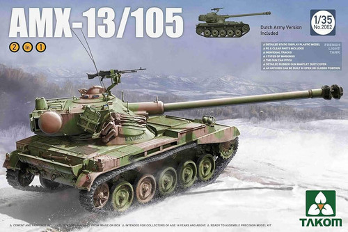 (SO) 1/35 Takom French Light Tank AMX-13/105 2 in 1