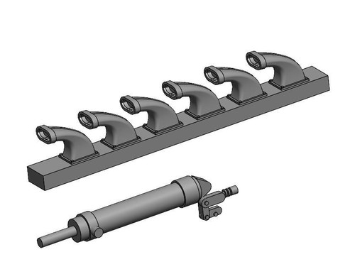 (SO) 1/72 Art Scale Me 109F/G Exhausts and hydraulic cylinder for undercarriage for Eduard kits