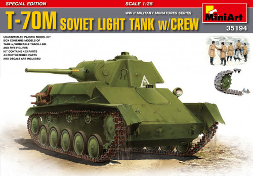 (SO) 1/35 MiniArt T-70M Soviet Light Tank W/Crew. Special Edition