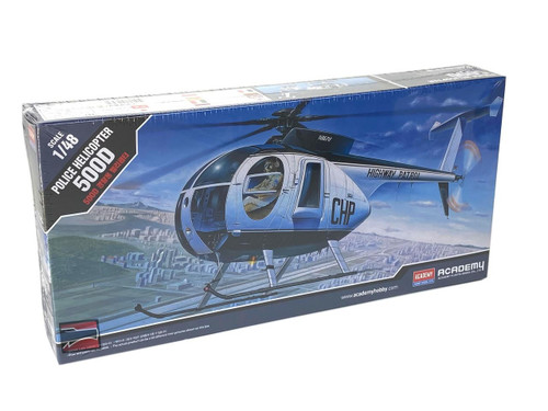 (SO) 1/48 Academy 500D Police Helicopter & Motorcyle