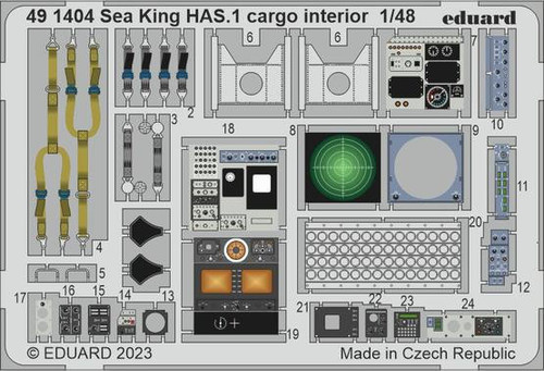 (SO) 1/48 Eduard Sea King HAS.1 cargo interior Photo Etch