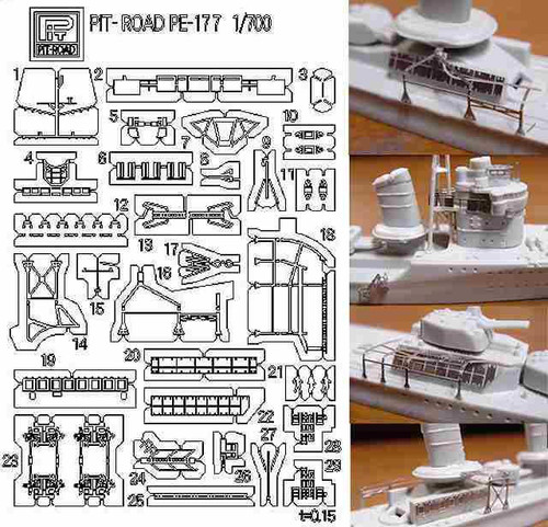 (SO) 1/700 Pitroad PE for IJN Destroyer AYANAMI Class