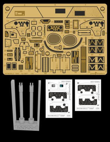 (SO) 1/25 Green Strawberry Batmobile 1989 Upgrade Set