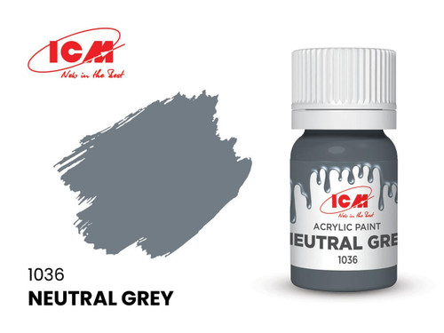 (SO) ICM Acrylic Paint - Neutral Grey 12ml Bottle