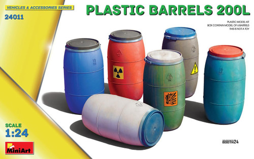 (SO) 1/24 Miniart PLASTIC BARRELS 200L