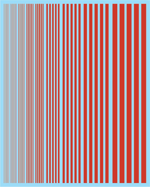 (SO) Multi Scale Fundekals RED STRIPES