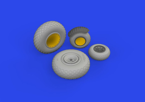 (SO) 1/48 Eduard B-24J wheels Brassin For Hobby Boss