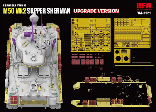 (SO) 1/35 Ryefield M50 Mk2 SUPER SHERMAN (M4A4 HULL HVSS) UPGRADE VERSION Plastic Model Kit