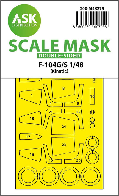 (SO) 1/48 Artscale F-104G/S double-sided express fit mask for Kinetik