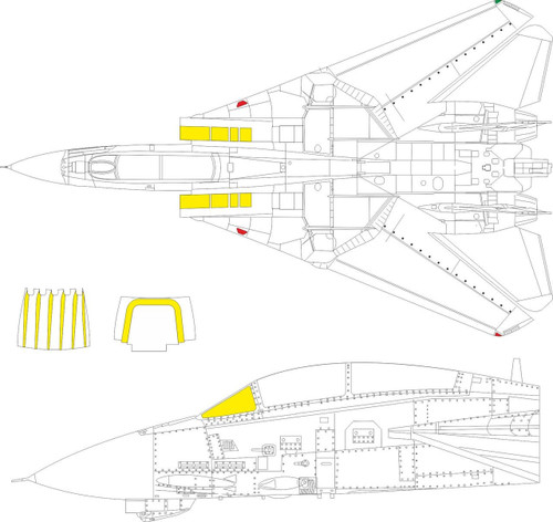 (SO) 1/48 Eduard F-14D MASK for GREAT WALL HOBBY kit